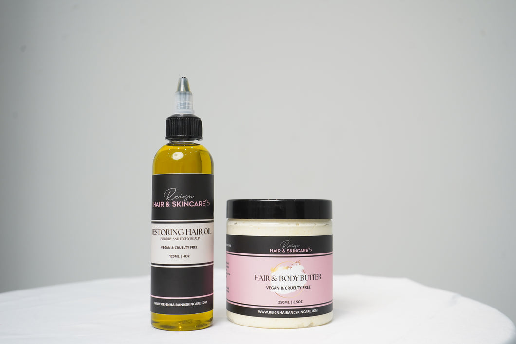 Restoring Hair Oil And Hair Butter Bundle